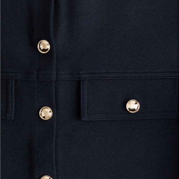 Brand New - H & M Navy Button-Up Jacket (not lined) - Picture 2 of 4